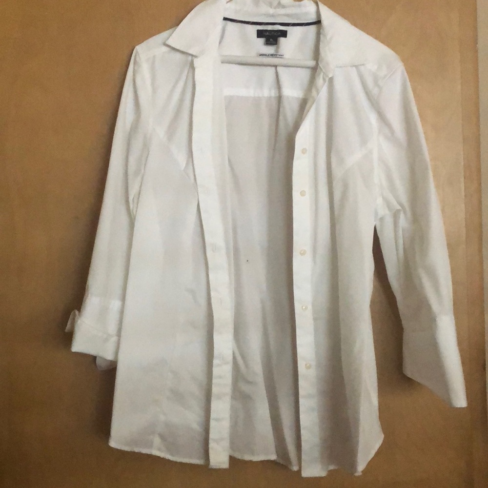 White nautical button up